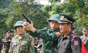 Điện Biên: Hoàn thành tập huấn nghiệp vụ biên phòng cho cán bộ, chiến sĩ quân đội nhân dân Lào