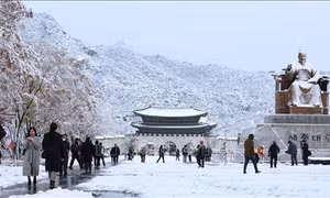 Hàn Quốc: Tuyết rơi dày bao trùm vùng Thủ đô Seoul