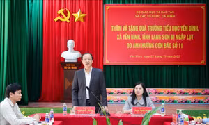 Hỗ trợ các trường học bị ảnh hưởng bão lũ tại Lạng Sơn