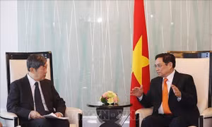 Thủ tướng Phạm Minh Chính tiếp Chủ tịch JICA Kitaoka Shinichi 