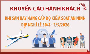 Khuyến cáo hành khách khi sân bay nâng cấp độ kiểm soát an ninh dịp nghỉ lễ 30/4 - 1/5