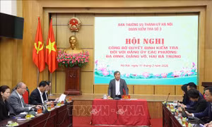 Hà Nội kiểm tra việc triển khai nghị quyết của Đảng tại cơ sở