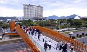 Khánh thành cây cầu có phong cách kiến trúc Nhật Bản tại Đà Nẵng