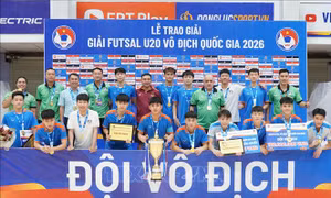 Thái Sơn Nam Thành phố Hồ Chí Minh vô địch Giải Futsal U20 quốc gia 2026