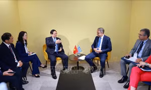 Thủ tướng Phạm Minh Chính gặp Thủ tướng Hy Lạp Kyriakos Mitsotakis