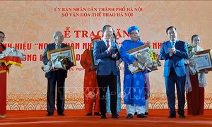 Hà Nội: Vinh danh 66 nghệ nhân lĩnh vực di sản văn hóa phi vật thể