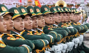 Đội hình diễu binh hùng tráng trên Quảng trường Ba Đình lịch sử