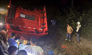 Tàu hỏa húc văng xe tải cố băng qua đường khi rào chắn đã hạ xuống