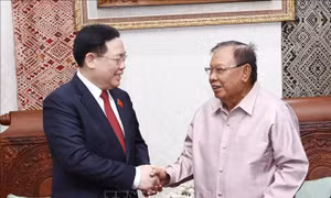 Chủ tịch Quốc hội Vương Đình Huệ thăm nguyên Tổng Bí thư, Chủ tịch nước Lào Bounnhang Vorachith