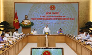 Hội nghị về công tác phối hợp giữa Chính phủ với Viện Kiểm sát nhân dân tối cao và Tòa án nhân dân tối cao