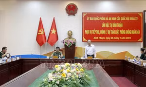 Đoàn khảo sát Ủy ban Quốc phòng và An ninh làm việc tại Bình Thuận