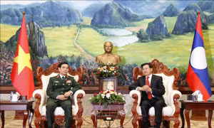 Lãnh đạo Đảng, Nhà nước Lào tiếp Bộ trưởng Bộ Quốc phòng Việt Nam