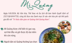 Mì Quảng - Di sản Văn hóa phi vật thể Quốc gia
