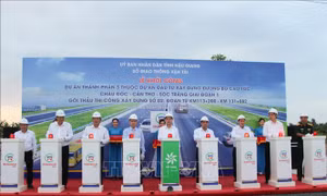 Khởi công dự án thành phần 3 thuộc Dự án cao tốc Châu Đốc - Cần Thơ - Sóc Trăng
