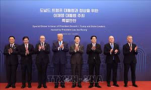 Chủ tịch nước Lương Cường dự tiệc tối chào mừng các nhà lãnh đạo APEC