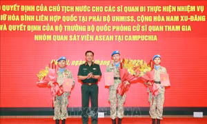 Lần đầu tiên có sĩ quan Quân đội Việt Nam đảm nhận vị trí cấp cao tại phái bộ gìn giữ hòa bình