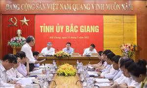 Thường trực Ban Bí thư làm việc tại tỉnh Bắc Giang