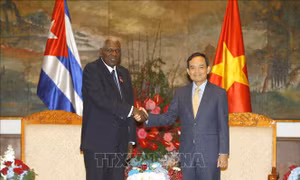 Lãnh đạo Thành phố Hồ Chí Minh hội kiến Chủ tịch Quốc hội Cuba Esteban Lazo Hernandez