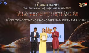 Vietnam Airlines được vinh danh 'Dấu ấn thương hiệu Việt hàng đầu' tại Made by Vietnam 2026