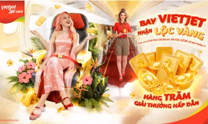 Bay Vietjet đầu năm, rước lộc vàng may mắn