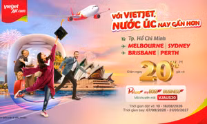 Vietjet ưu đãi 20% mừng đường bay đến Western Sydney khám phá Australia