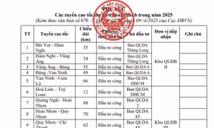 Cục Đường bộ Việt Nam chuẩn bị vận hành 15 tuyến cao tốc hoàn thành năm 2025