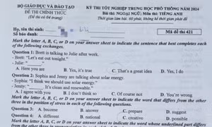 Đề thi môn Tiếng Anh.