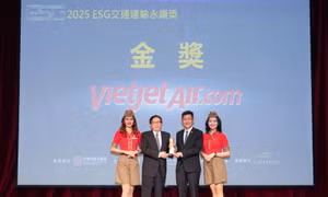 Vietjet được vinh danh giải Vàng phát triển bền vững Giao thông vận tải chuẩn ESG 
