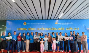 Vietnam Airlines và Tổng liên đoàn Lao động Việt Nam đưa người lao động về quê đón Tết