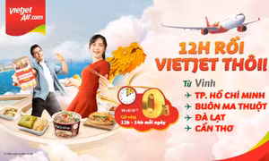 Bay cùng Vietjet đến Vinh đón mùa đoàn viên thuận tiện hơn với giá vé chỉ từ 0 đồng