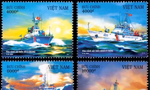 Bộ tem về biển, đảo với chủ đề ‘Tàu Cảnh sát biển Việt Nam’