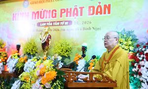 Trung ương Giáo hội Phật giáo Việt Nam trang trọng kính mừng Đại lễ Phật đản 