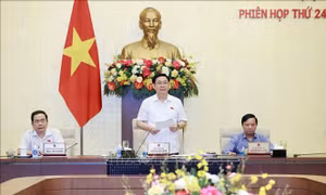 Chủ tịch Quốc hội Vương Đình Huệ phát biểu bế mạc phiên họp