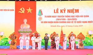 Học viện Hải quân tổ chức Lễ kỷ niệm 70 năm ngày truyền thống
