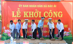 Hải quân xuất quân thi công xây dựng nhà ở hỗ trợ gia đình chính sách 