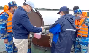 Cảnh sát biển tạm giữ tàu chở 100.000 lít dầu bất hợp pháp 