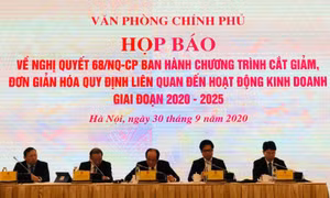 Cắt giảm ít nhất 20% số quy định và chi phí tuân thủ liên quan đến kinh doanh