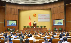Chủ tịch Quốc hội Vương Đình Huệ phát biểu khai mạc hội nghị đại biểu Quốc hội hoạt động chuyên trách