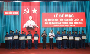Quân chủng Hải quân bế mạc Hội thi tàu tốt, hội thao huấn luyện tàu hải đội dân quân thường trực