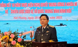 Trung tướng Nguyễn Văn Bổng, Bí thư Đảng ủy, Chính uỷ Hải quân chủ trì Hội nghị