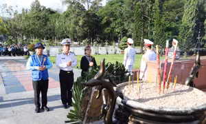 Đoàn đại biểu TP Hồ Chí Minh thăm, tặng quà lực lượng vũ trang huyện Côn Đảo