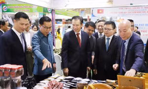 Tình đoàn kết gắn bó keo sơn giữa quân đội Việt Nam và Lào thể hiện rõ qua Hội chợ kết nối giao thương