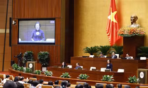 Bộ trưởng Bộ Nội vụ Phạm Thị Thanh Trà phát biểu giải trình, làm rõ một số vấn đề đại biểu Quốc hội nêu