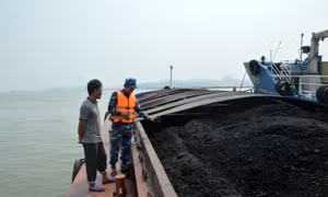 Cảnh sát biển tạm giữ 900 tấn than không rõ nguồn gốc