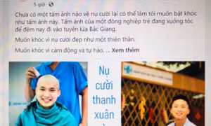 Bức ảnh bác sĩ trẻ cạo trọc đầu xung phong vào tâm dịch COVID-19 gây xúc động cho người xem