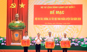 Cảnh sát biển bế mạc Hội thi tàu, xuồng, xe tốt - Hội thao huấn luyện tàu