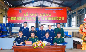 Khởi công đóng mới tàu TT-400 của Cảnh sát biển Việt Nam