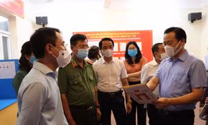 Công tác chuẩn bị cho ngày bầu cử tại Tổ bầu cử số 5, phường Quan Hoa, quận Cầu Giấy (Hà Nội) đã sẵn sàng. 
