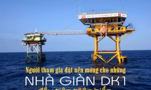 Người tham gia đặt nền móng cho những nhà giàn DK1 đầu tiên trên biển