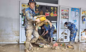 Hải quân điều động 2.335 lượt cán bộ chiến sĩ giúp nhân dân khắc phục hậu quả mưa lũ